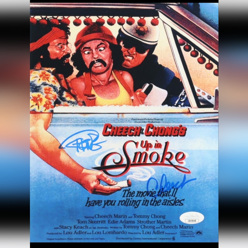 Cheech Marin & Tommy Chong Signed "Up In Smoke" 8x10 Photo